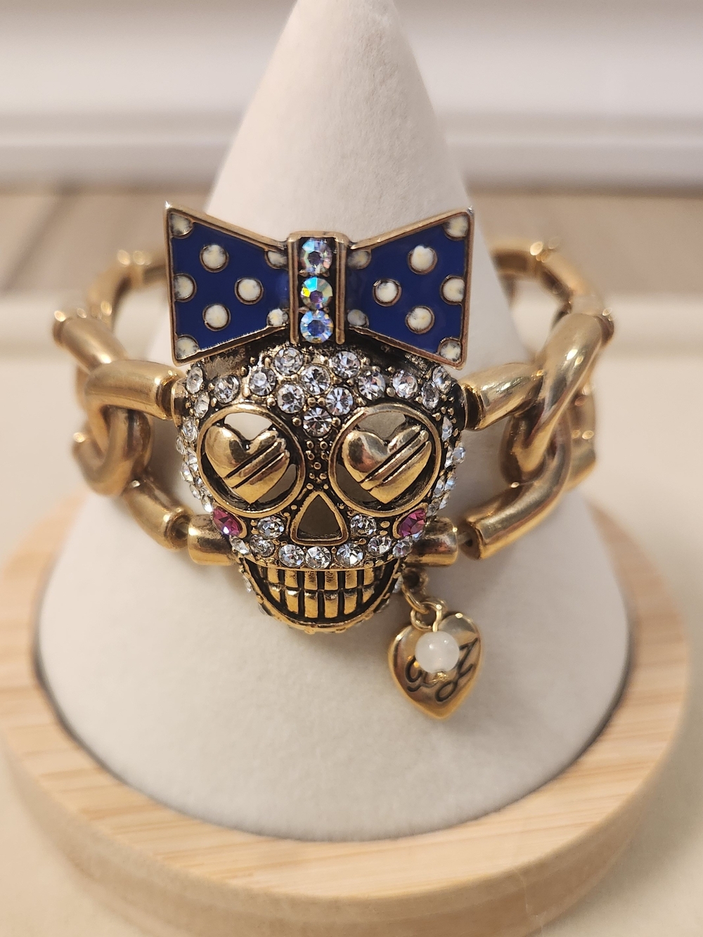 Betsey Johnson Ivy League Sugar Skull Stretch Bracelet
